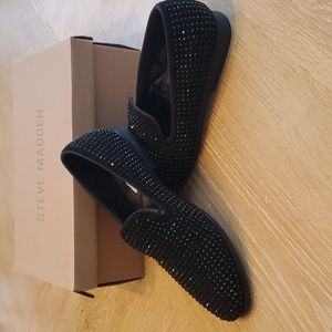 Steve Madden Caviarr Crystal Embelleshment Slip-On Loafer (Slipper)